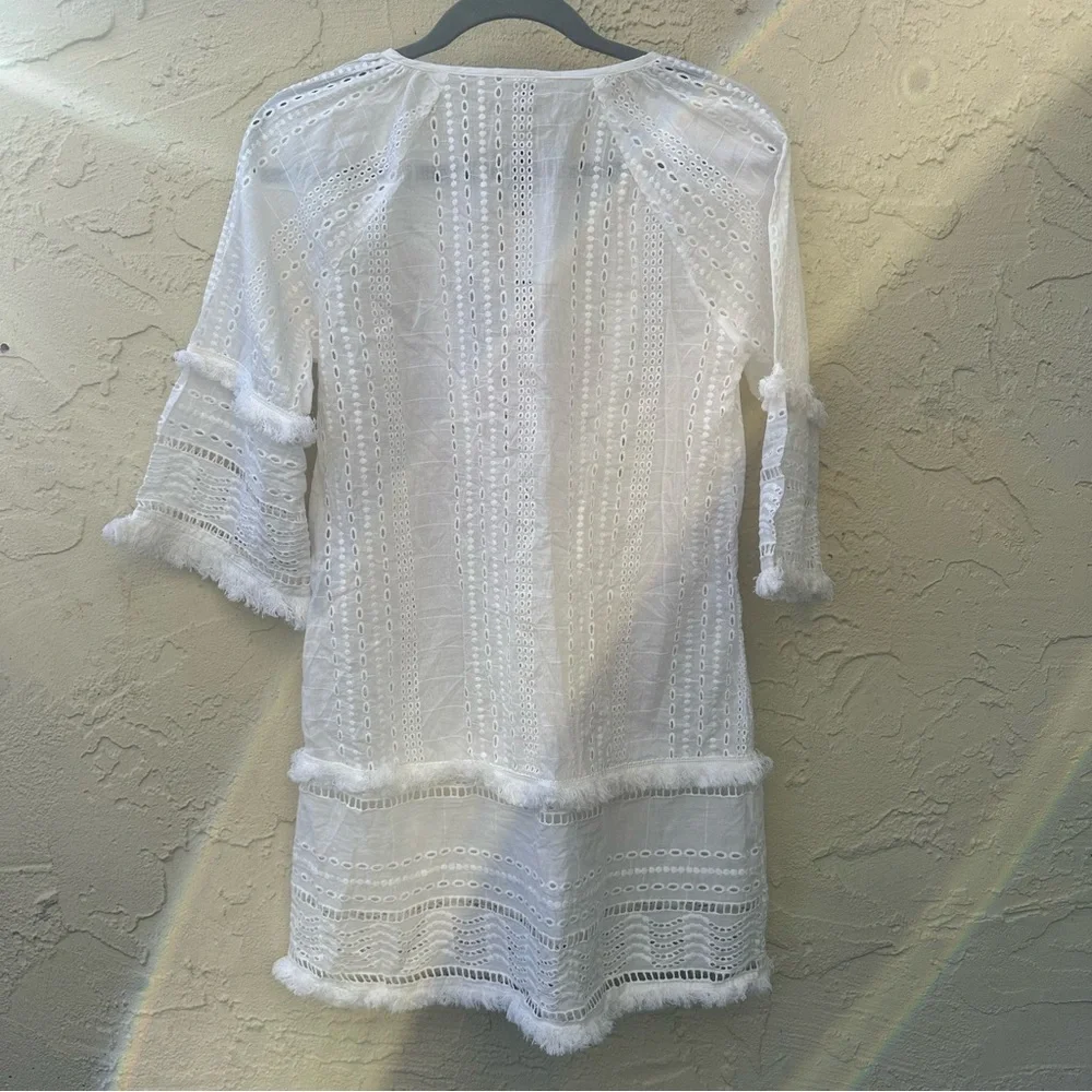 NWT Raga Arshi Embroidered Mini Beach Dress in white S - Picture 8 of 10